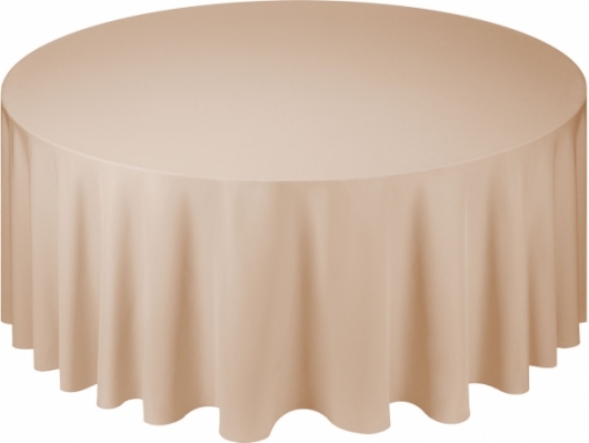 Скатерть круглая Pantone 729 U карамельного цвета в аренду