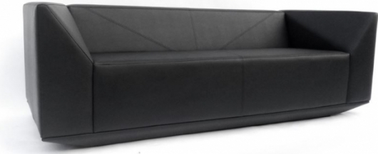 Трехместный диван Diamond Black черного цвета в аренду