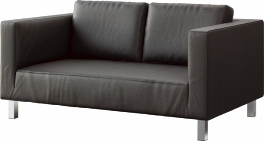 Двухместный диван Basic Black черного цвета в аренду