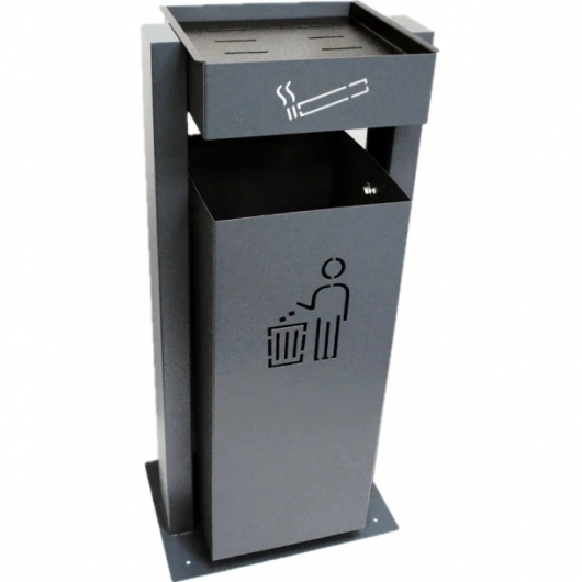 Урна с пепельницей (31 л) темно-серого цвета в аренду
