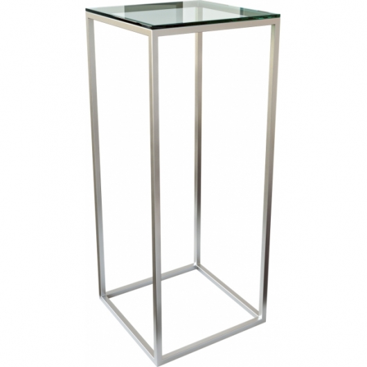 Фуршетный стол Silver Glass серебристого цвета в аренду