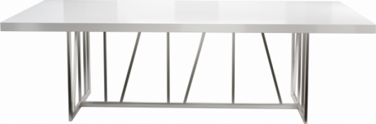 Банкетный стол Slash White & Silver в аренду