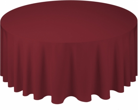Скатерть круглая Pantone 208 U бордового цвета в аренду
