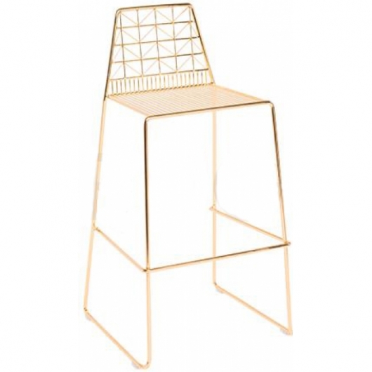 Барный стул Janette золотого цвета в аренду