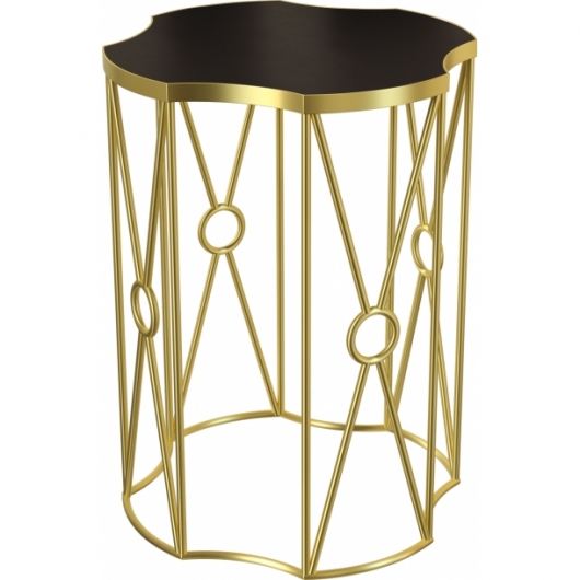 Придиванный стол Sun 70 Gold&Black золотого цвета в аренду