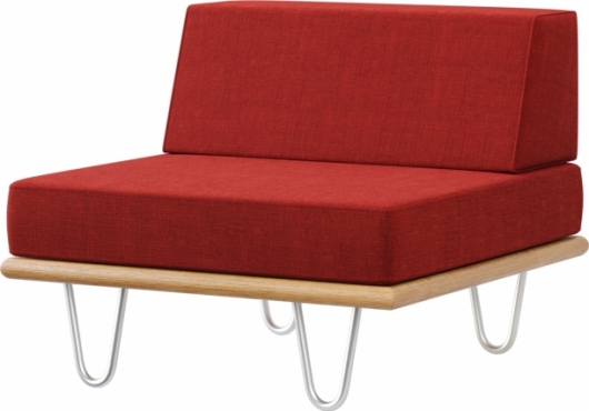 Модульная секция California Red красного цвета в аренду