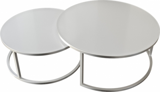 Журнальный стол Duet Silver & White в аренду