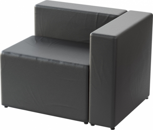 Угловая секция (правая) Block Black черного цвета в аренду