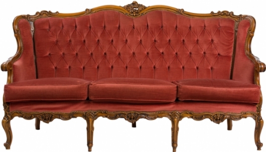 Трехместный диван Terra красного цвета в аренду