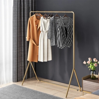 Вешалка напольная золотая