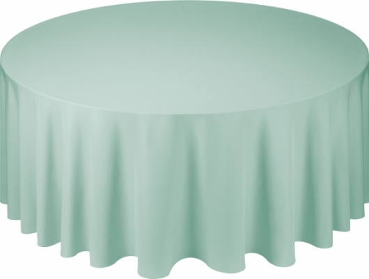 Скатерть круглая Pantone 5565 U озерного цвета в аренду