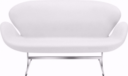 Двухместный диван Swan белого цвета в аренду