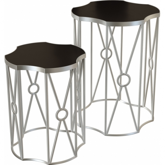 Журнальный стол Sun Duet Silver Black серебристого цвета в аренду