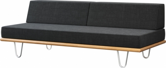 Трехместный диван California Black черного цвета в аренду