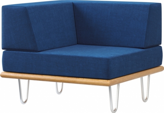 Угловая секция California Blue синего цвета в аренду