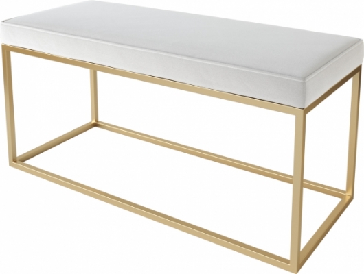 Банкетка Gold White белого цвета в аренду