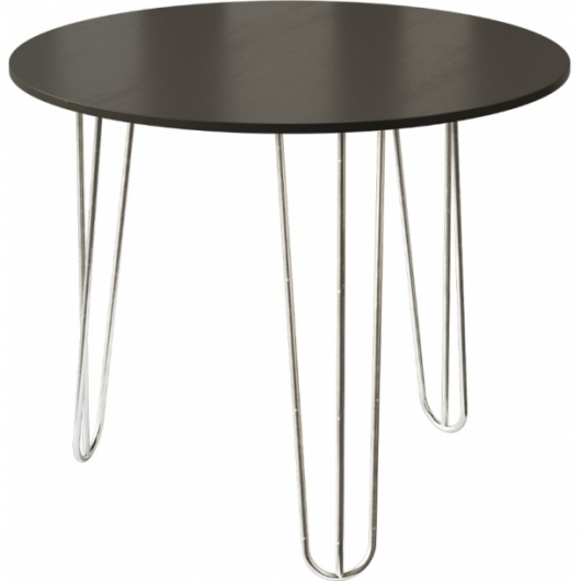 Банкетный стол Amsterdam Round Black Chrome черного цвета в аренду