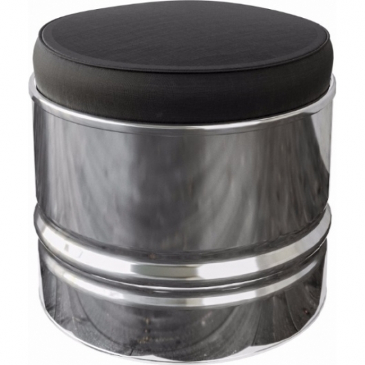 Пуф Barrel Silver серебристого цвета в аренду