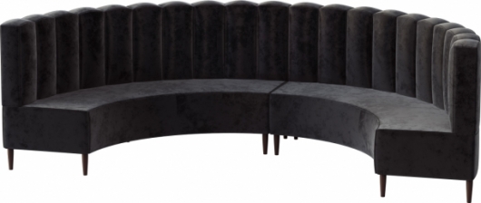 Диван полукруглый Vienna Black черного цвета в аренду