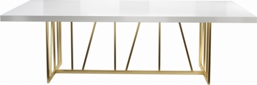 Банкетный стол Slash White & Gold в аренду