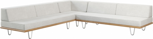 Угловой диван California White белого цвета в аренду