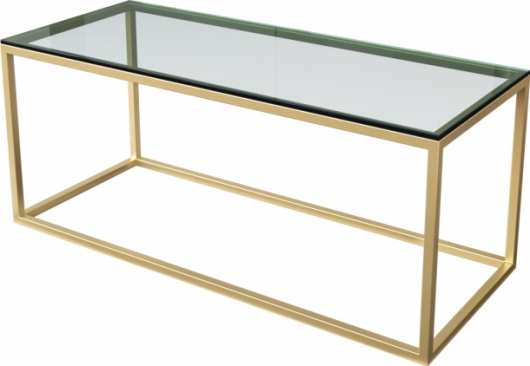 Журнальный стол Gold & Glass золотого цвета в аренду