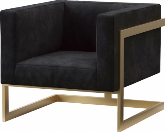 Кресло Andrian Black&Gold черного цвета в аренду