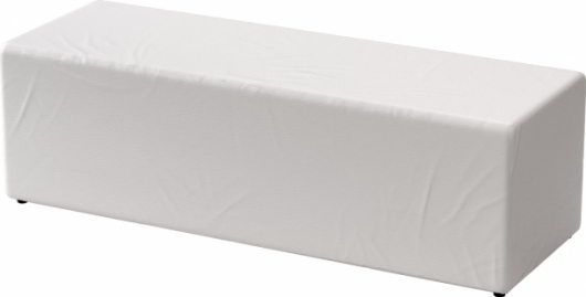 Банкетка Block White белого цвета в аренду