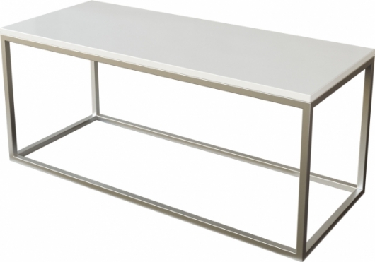 Журнальный стол Silver & White серебристого цвета в аренду