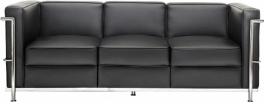 Трехместный диван Chrome Black черного цвета в аренду