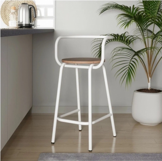 Барный стул Loft White белого цвета в аренду