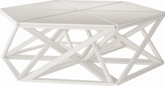 Журнальный стол Galaxy WW белого цвета в аренду