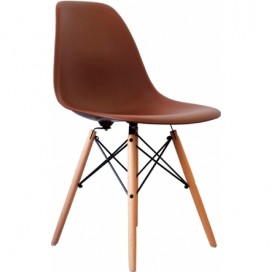 Стул Eames Style Brown коричневого цвета в аренду