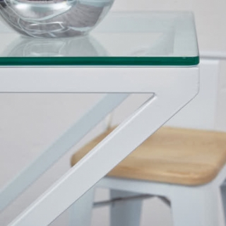 Фуршетный стол X-Loft White Glass белого цвета в аренду