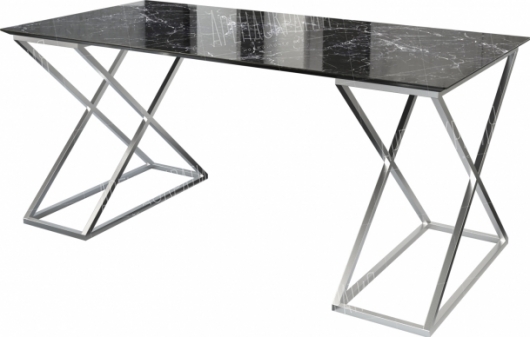 Фуршетный стол X-2 Silver Black мрамор в аренду